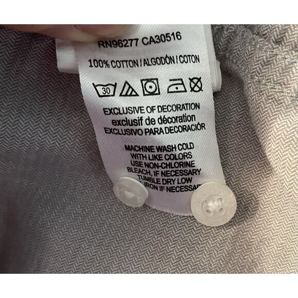 Vans Off The Wall Shirt Men XXL Gray Shirt Sleeve Button Down - Picture 9 of 11